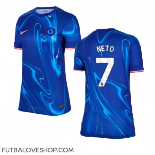 Dres Chelsea Pedro Neto #7 Domáci pre Ženy 2024-25 Krátky Rukáv